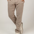 Linen Pants With Pockets Relaxed Fit in khaki
