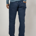 5-Pocket Linen Pants in navy blue