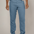 5-Pocket Linen Pants in denim blue