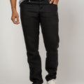 5-Pocket Linen Pants in black