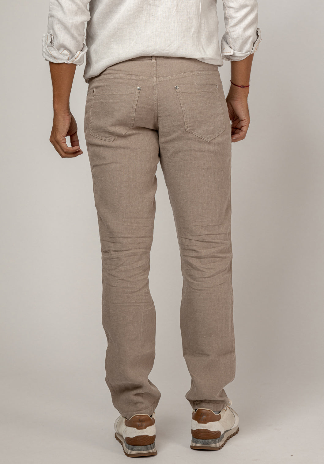 5-Pocket Linen Pants in khaki