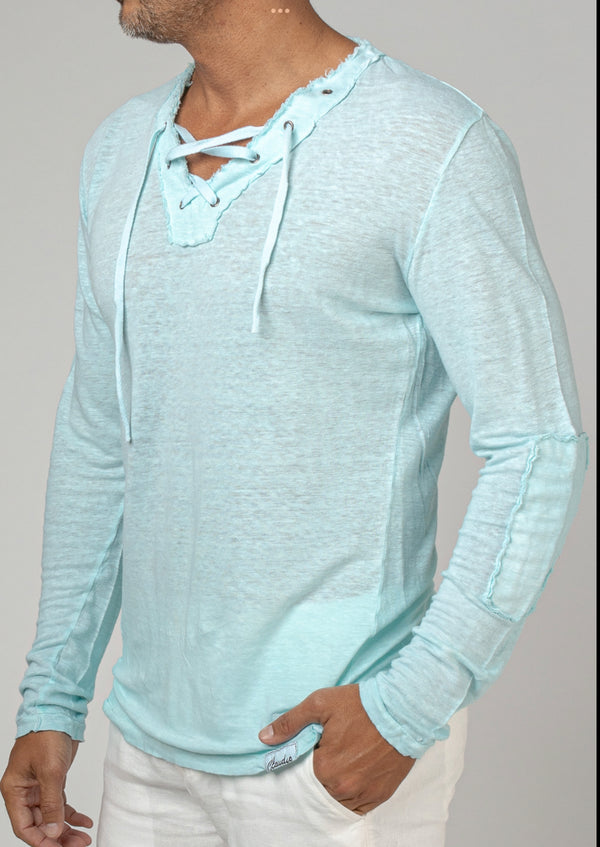 Long Sleeve 100% Linen Jersey T-shirts | Italian Style