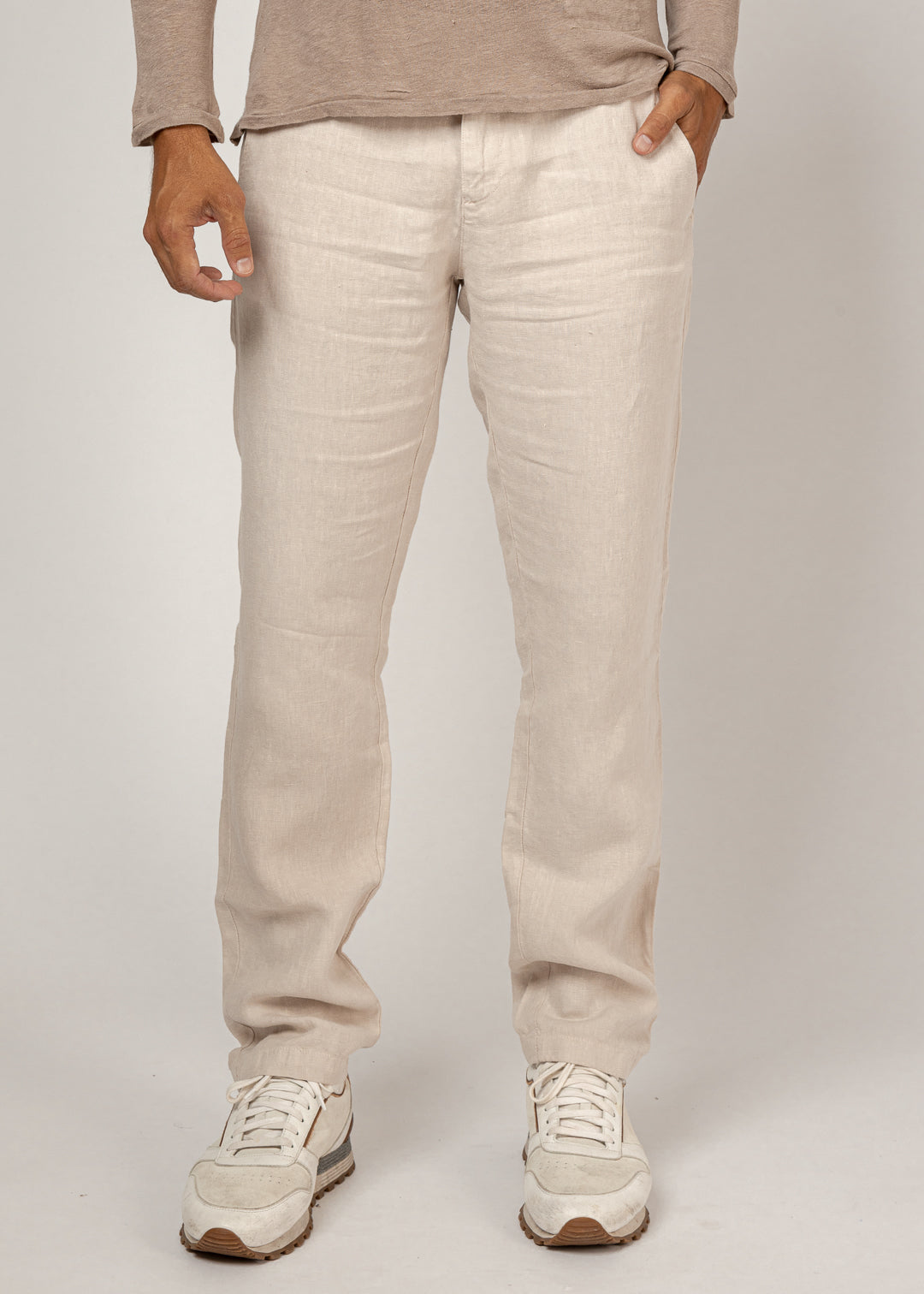 Linen Pants With Pockets Relaxed Fit in natural