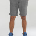 Linen Shorts With Drawstring in gray