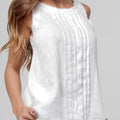 100% Linen Babydoll Pleated Tank S to XXXL - Claudio Milano