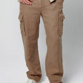 100% LINEN CARGO PANT WITH DRAWSTRING S to XXXL - Claudio Milano