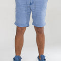 Linen Shorts With Drawstring in denim blue
