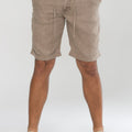 Linen Shorts With Drawstring in khaki