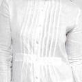 100% Linen Pleated Button-Down Dress S to XXXL - Claudio Milano