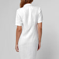 100% Linen Collared Golf Dress With Hidden Pockets S to XXXL - Claudio Milano