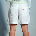 100% Linen Relaxed 4 pocket Short in White S to XXXL - Claudio Milano