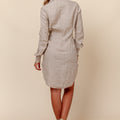 100% LINEN FITTED BUTTON DOWN SHIRT DRESS S to XXXL - Claudio Milano