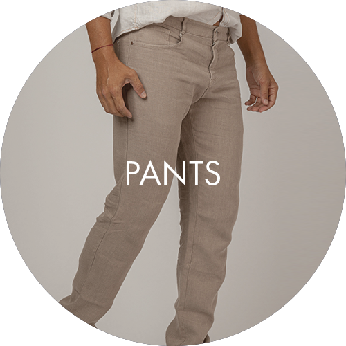 Khaki linen pants