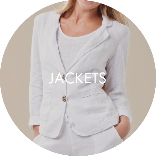 White linen blazer jacket