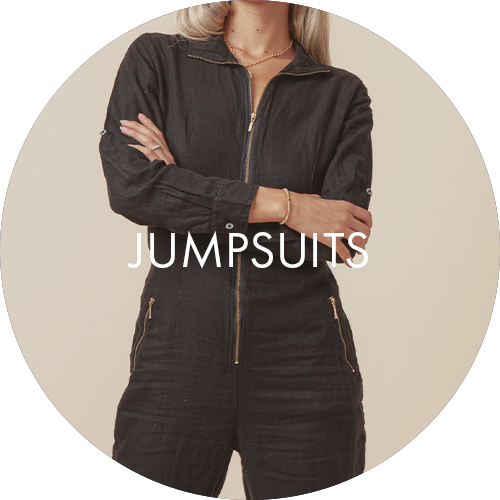 Black linen jumpsuit