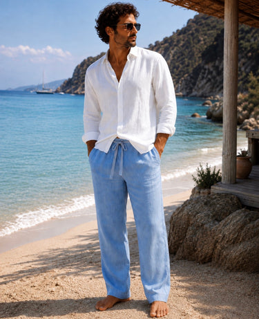Linen Pants With Drawstring | Relaxed Fit