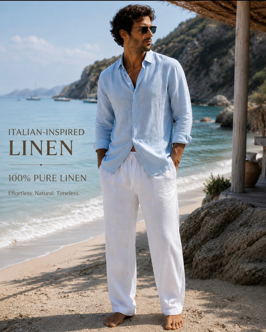 Linen Pants With Drawstring | Relaxed Fit