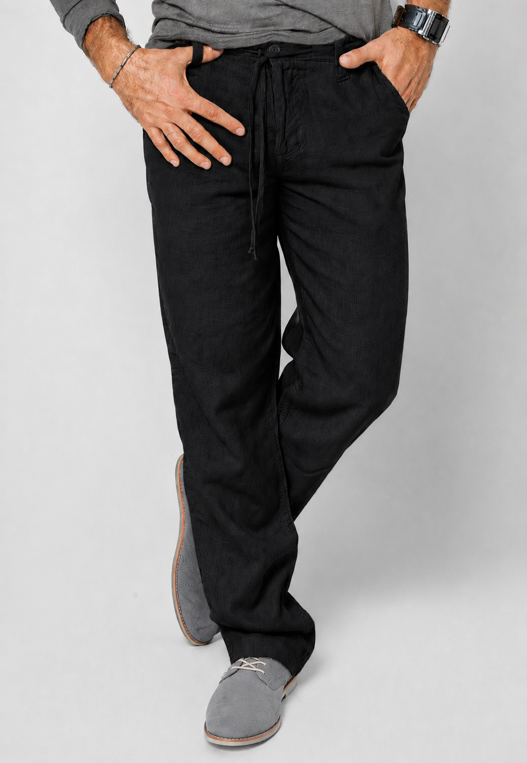 Linen Pants With Drawstring | Relaxed Fit – Claudio Milano