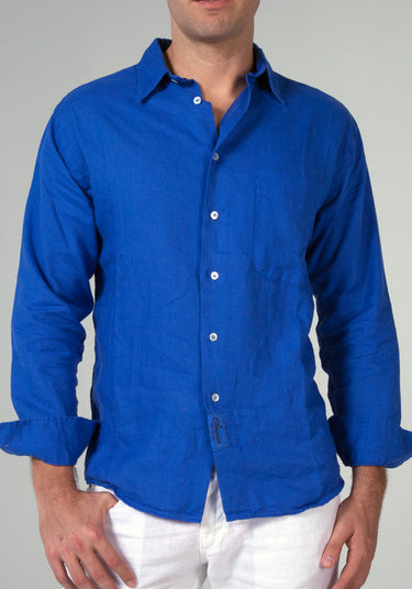 100% LINEN LOOSE FIT BUTTON DOWN SHIRT WITH POCKET S to XXXL - Claudio Milano 