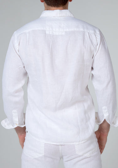 100% LINEN LOOSE FIT BUTTON DOWN SHIRT WITH POCKET S to XXXL - Claudio Milano 