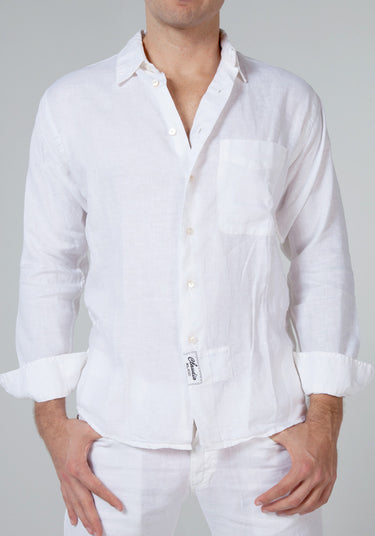 100% LINEN LOOSE FIT BUTTON DOWN SHIRT WITH POCKET S to XXXL - Claudio Milano 