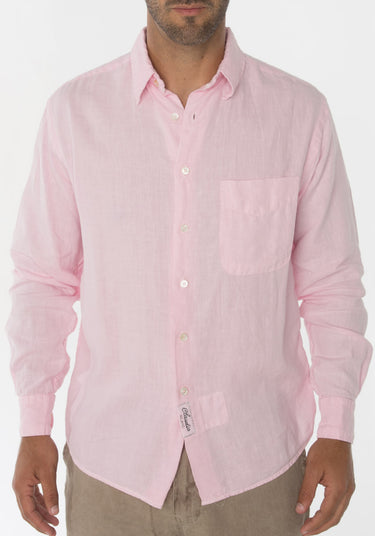 100% LINEN LOOSE FIT BUTTON DOWN SHIRT WITH POCKET S to XXXL - Claudio Milano 