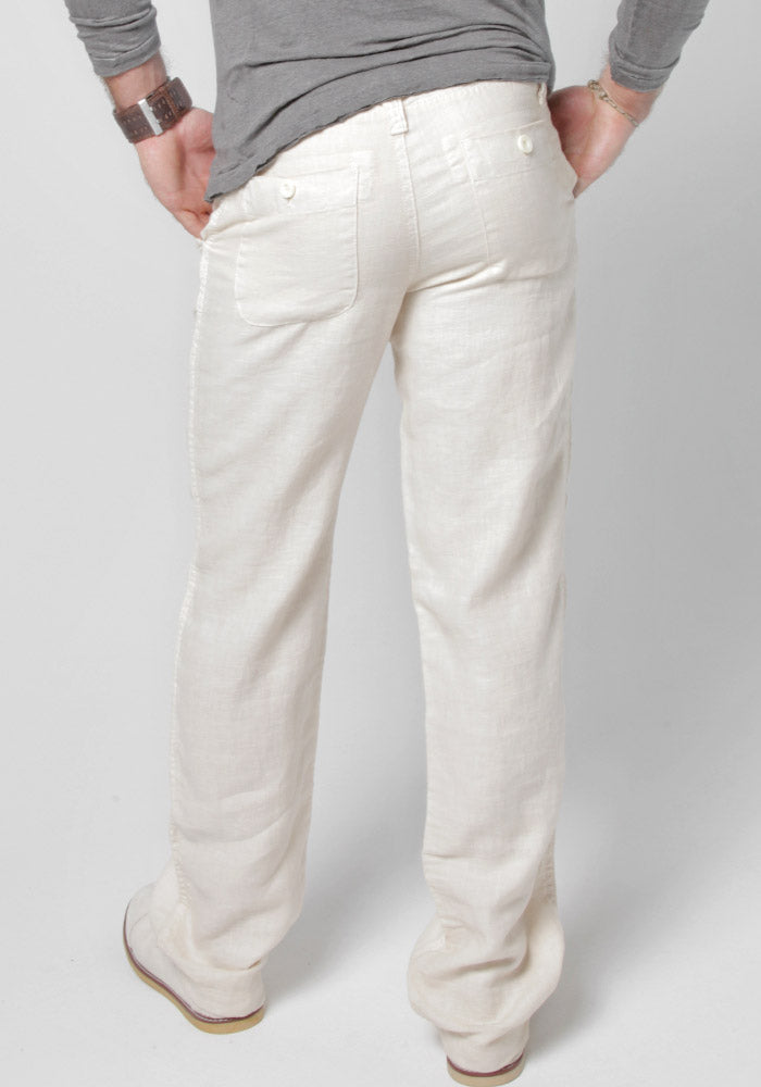 100% LINEN RELAXED PANT WITH DRAWSTRING S to XXXL - Claudio Milano 