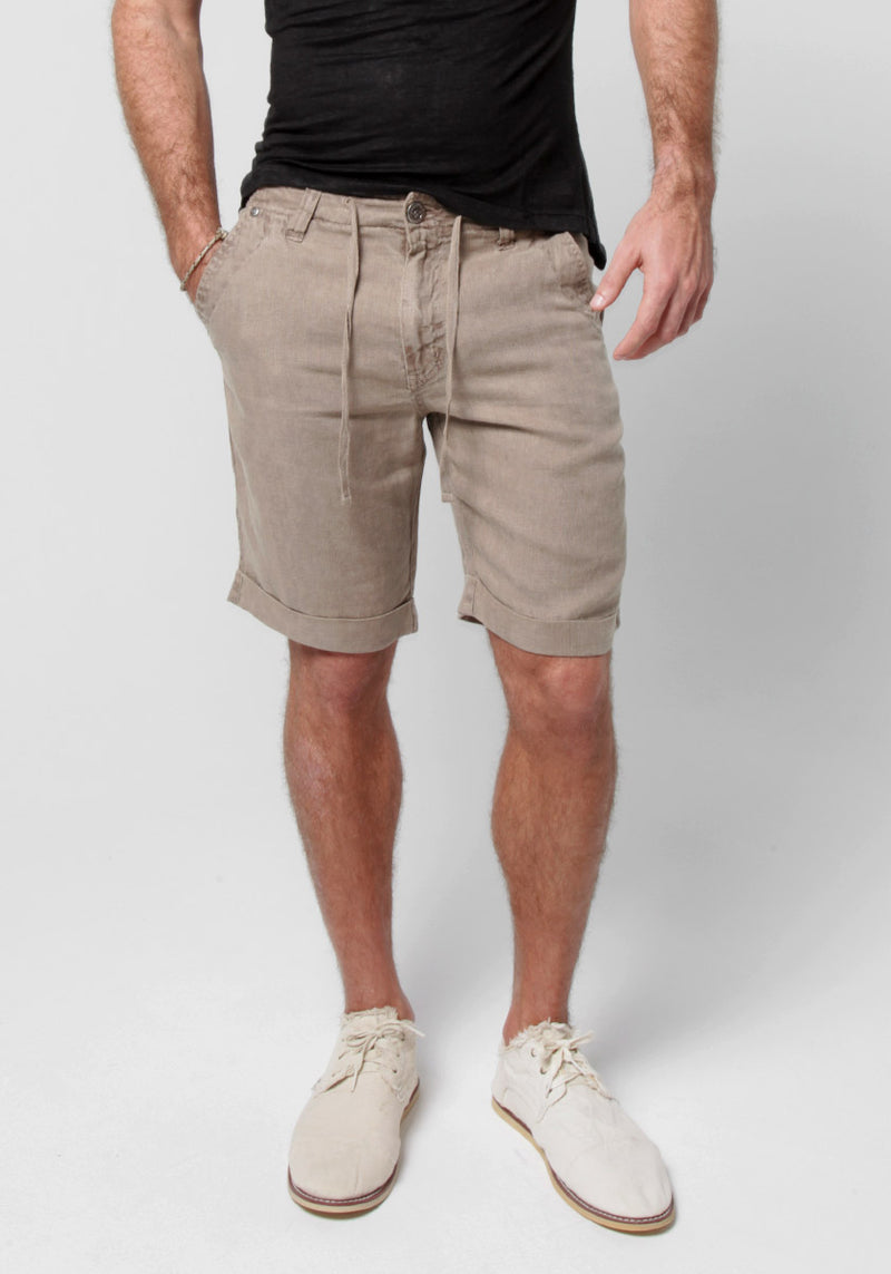 Men's Linen Shorts | 100% Natural Italian Style with Drawstring, Item ...