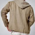 100% LINEN ZIP-UP JACKET WITH DETACHABLE HOODIE S to XXXL - Claudio Milano 