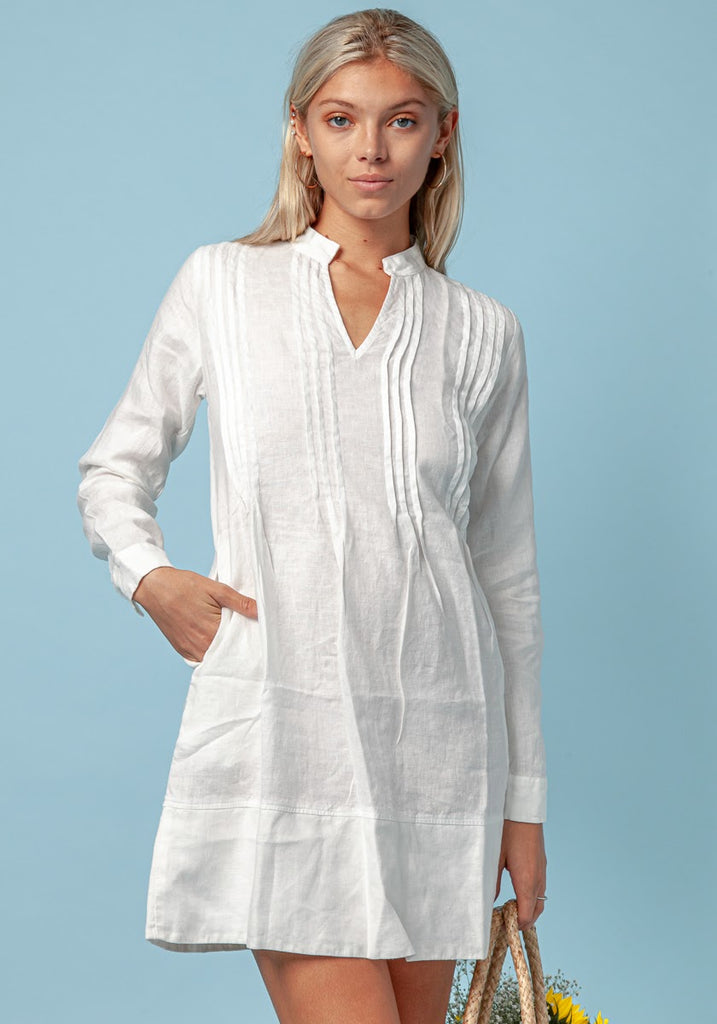 Women's Linen Oversized Shirt Dress  100% Natural Italian Style with –  Claudio Milano
