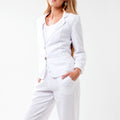 100% Linen Blazer with Coco Buttons S to XXXL - Claudio Milano 