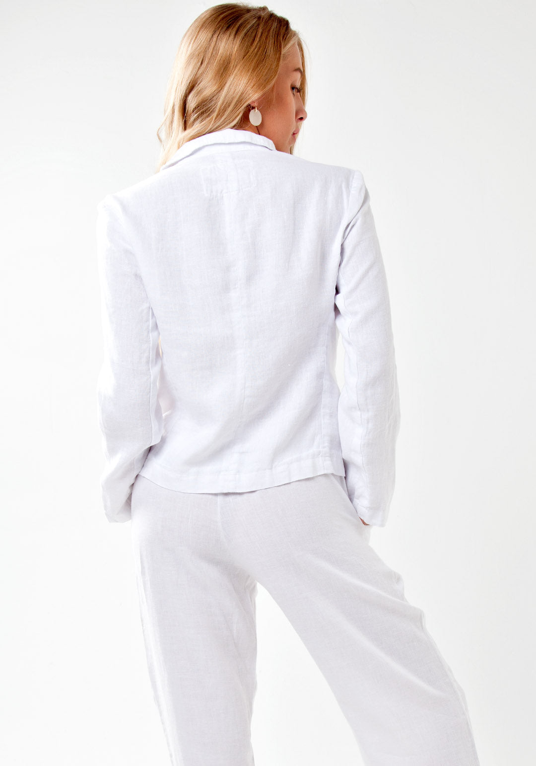 100% Linen Blazer with Coco Buttons S to XXXL - Claudio Milano 